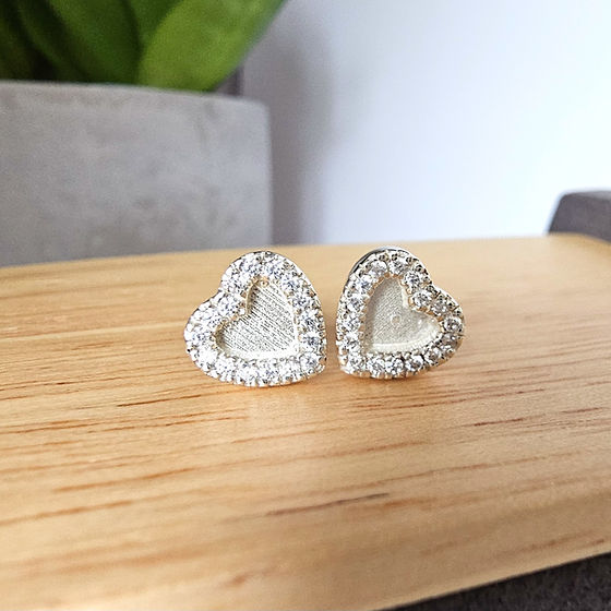 Sparkly Heart Earrings